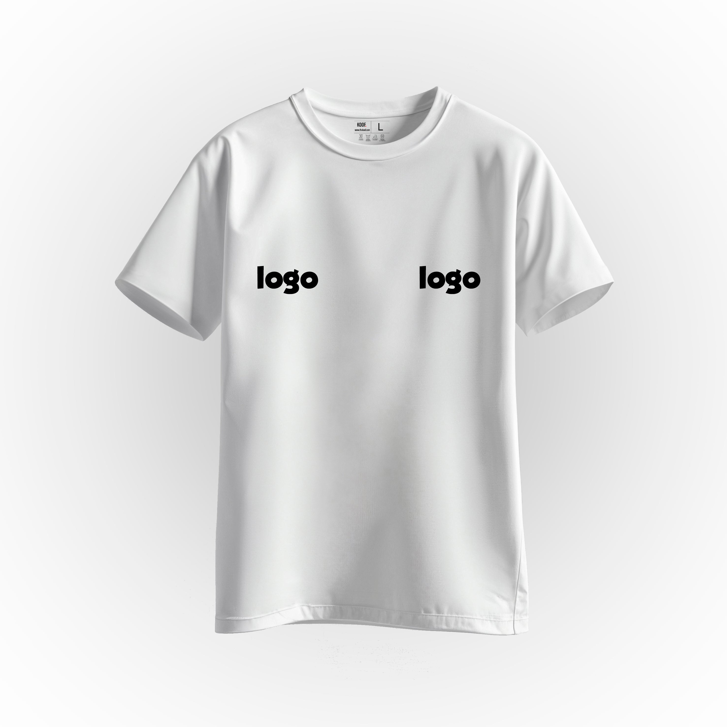 Göğüs Üstü Çift Logo Tişört