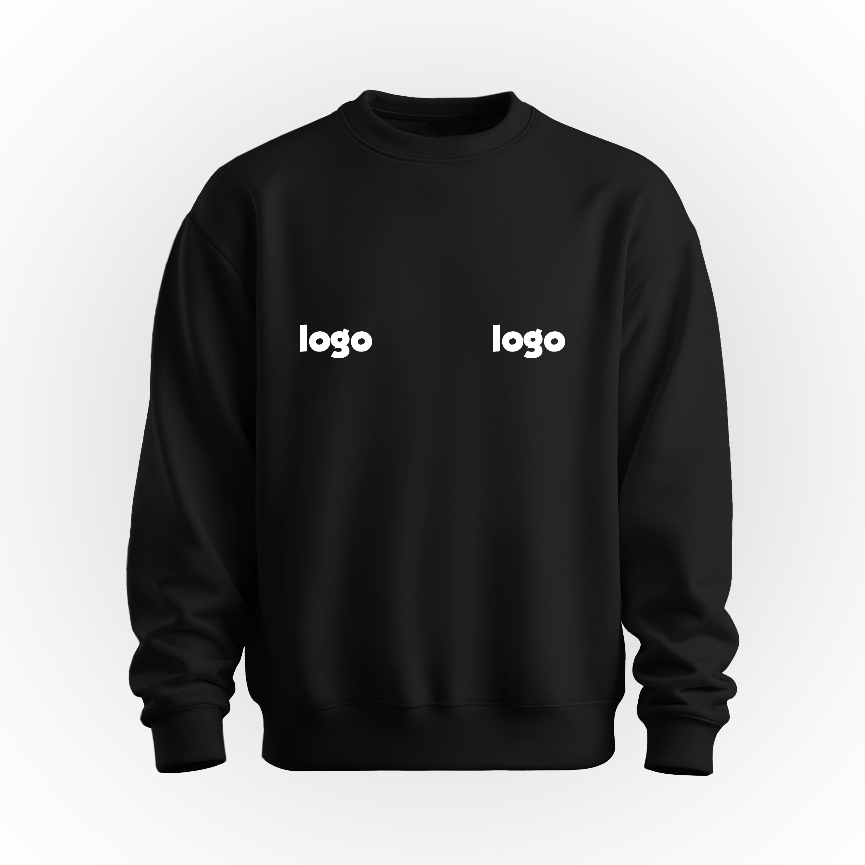 Göğüs Üstü Çift Logo Sweat